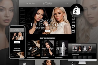 design hair extension website, shopify hair extension website, hair website