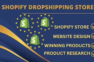build shopify dropshipping store website design winning product research