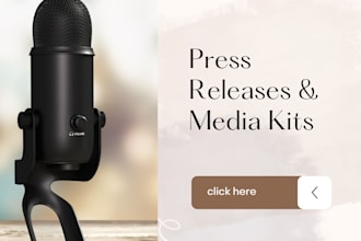 write professional press releases and media kits