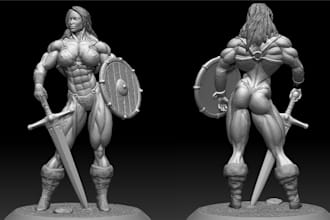 sculpt nsfw model,pbr texture,action figures for 3d printing,collectibles,bust