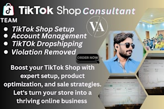 manage tiktok shop, create, setup tik tok shop, tiktok shop virtual assistant