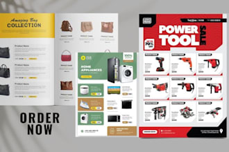 design catalog, fashion, furniture, skincare catalog, pet, real estate catalog