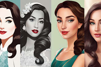 draw cartoon character portrait in disney style