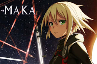 maka a sci fi character and sci fi art