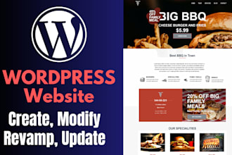 create, modify, revamp or update wordpress website