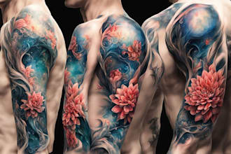 desing a professional tattoo sleeve
