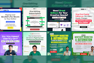 design meta ads for facebook, instagram, whatsapp, youtube