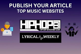publish article on hiphopsince1987, lyricalweekly music blog