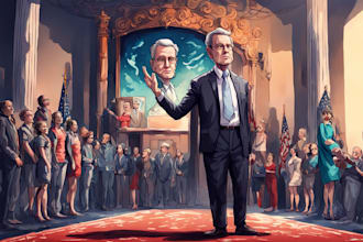create a political cartoon or illustration