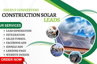 generate construction leads solar roofing leads construction landing page fb ads