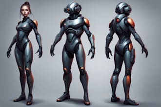 design a sci fi art and sci fi character for you