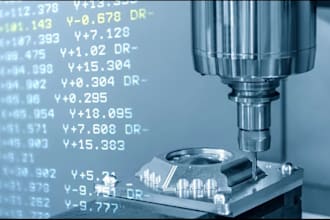 do cnc programming with g codes, m codes, parameter, free contour