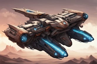 design a spaceship, sci fi illustration and sci fi art