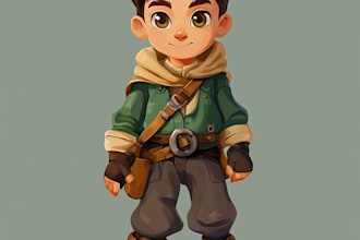 make 2d game character sprite sheet for your indie game