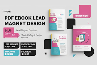 write and design your PDF lead magnet ebook, ebook design, brochure
