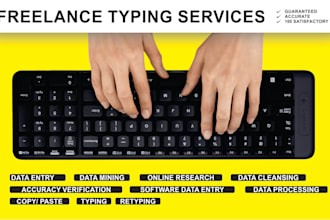 provide freelance typing services