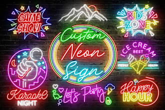 do custom neon sign with acrylic effect in just 8 hours