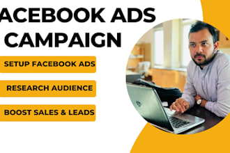 run a facebook ads campaign and marketplace