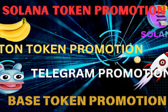 do crypto token marketing, solana memecoin promotion to 50m members with sales