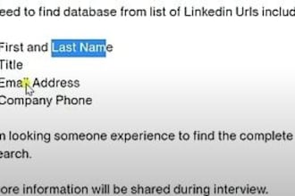 do all types of data entry, web research, email list and linkedin lead jobs etc