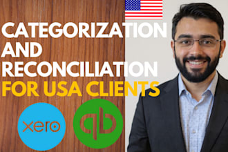 get your categorization and reconciliation in quickbooks or xero for US clients