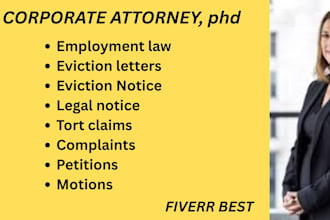 offer expert services in employment law, tort claim, and unlawful eviction