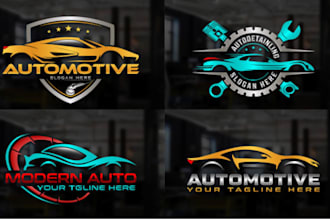 design car racing and automotive logo
