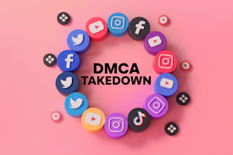 takedown remove delete youtube fb telegram instagram google reddit under dmca