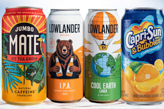 design perfect labels for your beer, beverage can,energy drink,soda,juice label