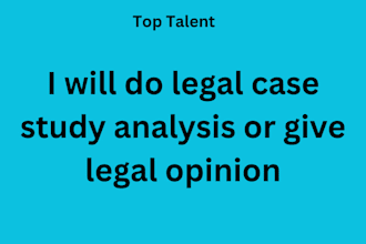 do legal case study analysis or give opinions