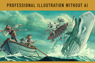 create a professional illustration without ai