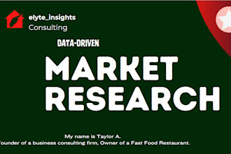 do market research analysis, competitor analysis, market research analysis