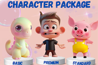 expert 3d character modeling for games and animation cute realistic character