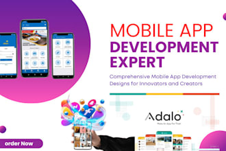 build and develop flutterflow bubble io adalo web  mobile app