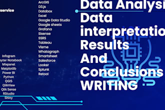 analyze data, interpret, and write results and conclusions