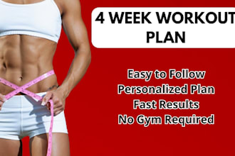 make a 1 month workout plan to help you build muscle and lose fat