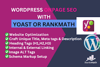 optimize wordpress onpage seo with yoast or rankmath