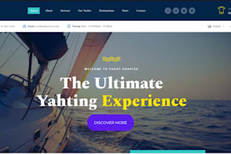develop yacht website, boat booking, car rental website, cruise, jet ski website