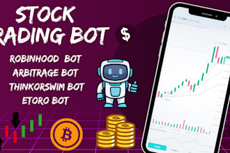 build stock trading bot, robinhood bot, arbitrage bot, thinkorswim bot etoro bot