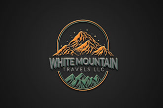 design travel agency mountain logo for your business