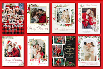 do design christmas card, greeting card, or invitation card