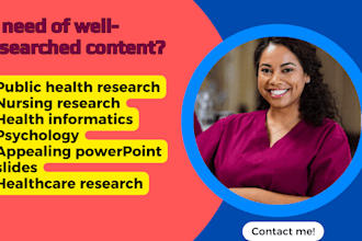 do compelling nursing, public health, informatics research, and powerpoints