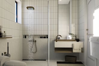 do 3d interior design of bathroom