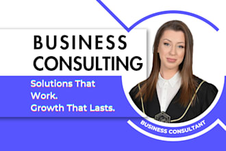 consult you on your business, business plan or financial plan