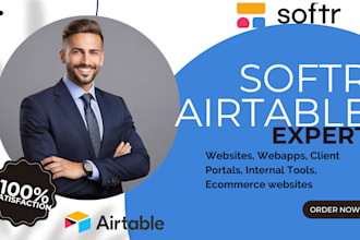 setup softr airtable client portals project management, figjam, miro boards