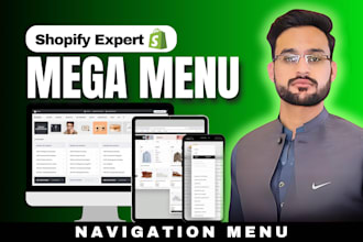 organize shopify mega menu, sub menu, navigation in 24 hours