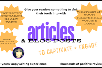write an engaging article or blog post