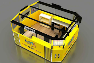 design your exhibition booth, stand, event and kiosk with 3ds max