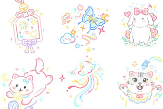 create a cute colourful tattoo in my art style