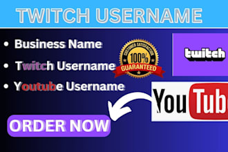 find rare username for your twitch slogan business name and other apps
